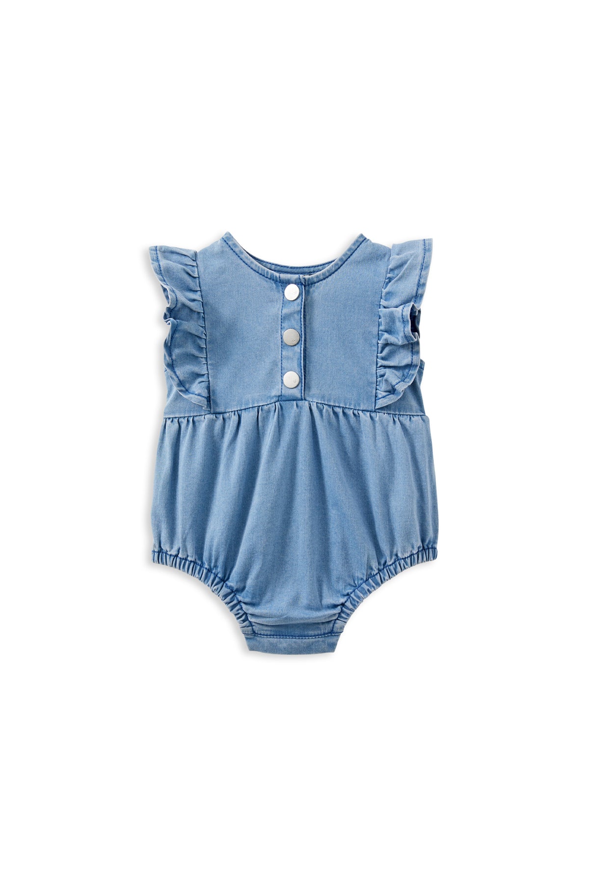 Denim Frill Playsuit