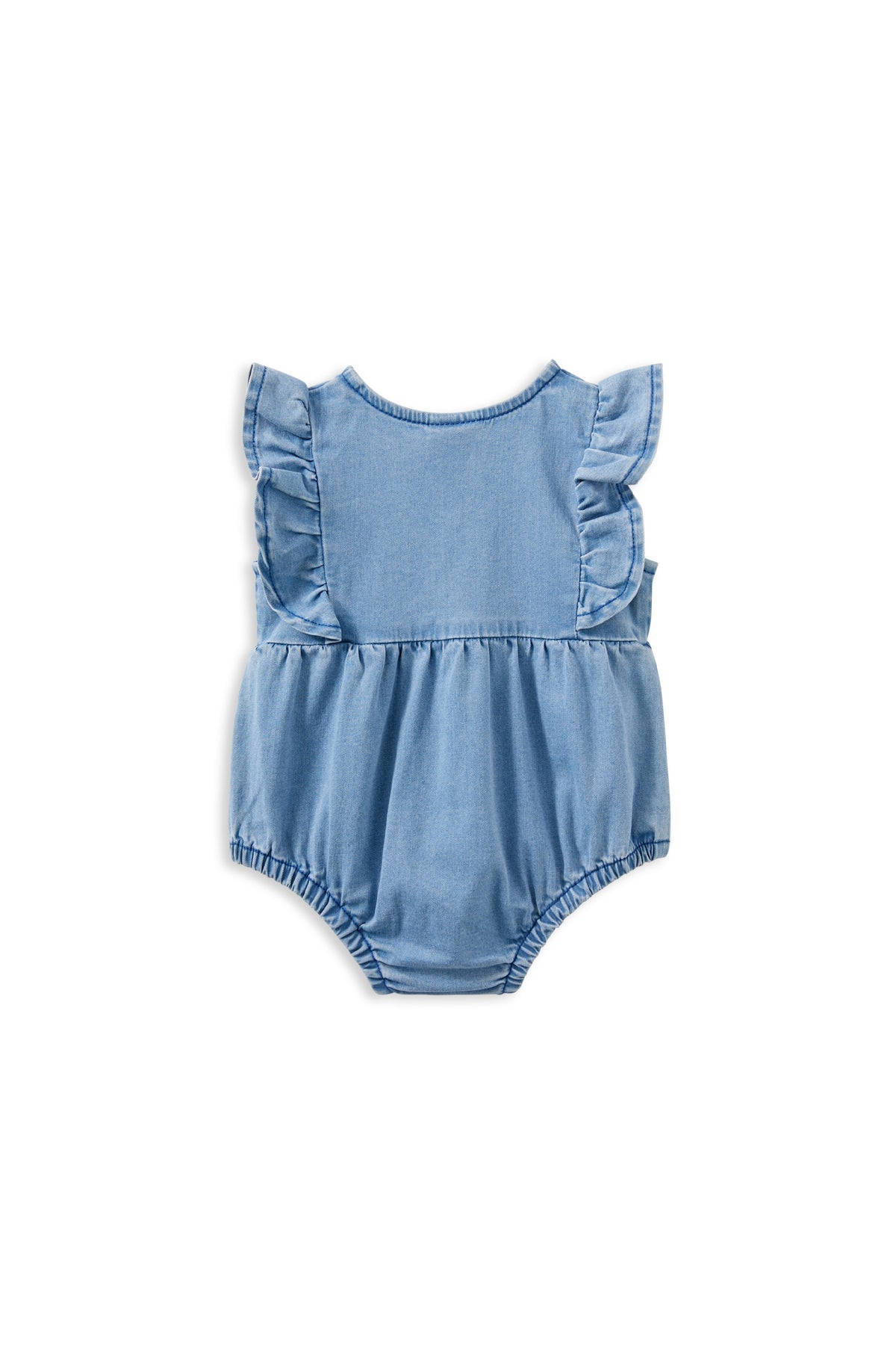 Denim Frill Playsuit