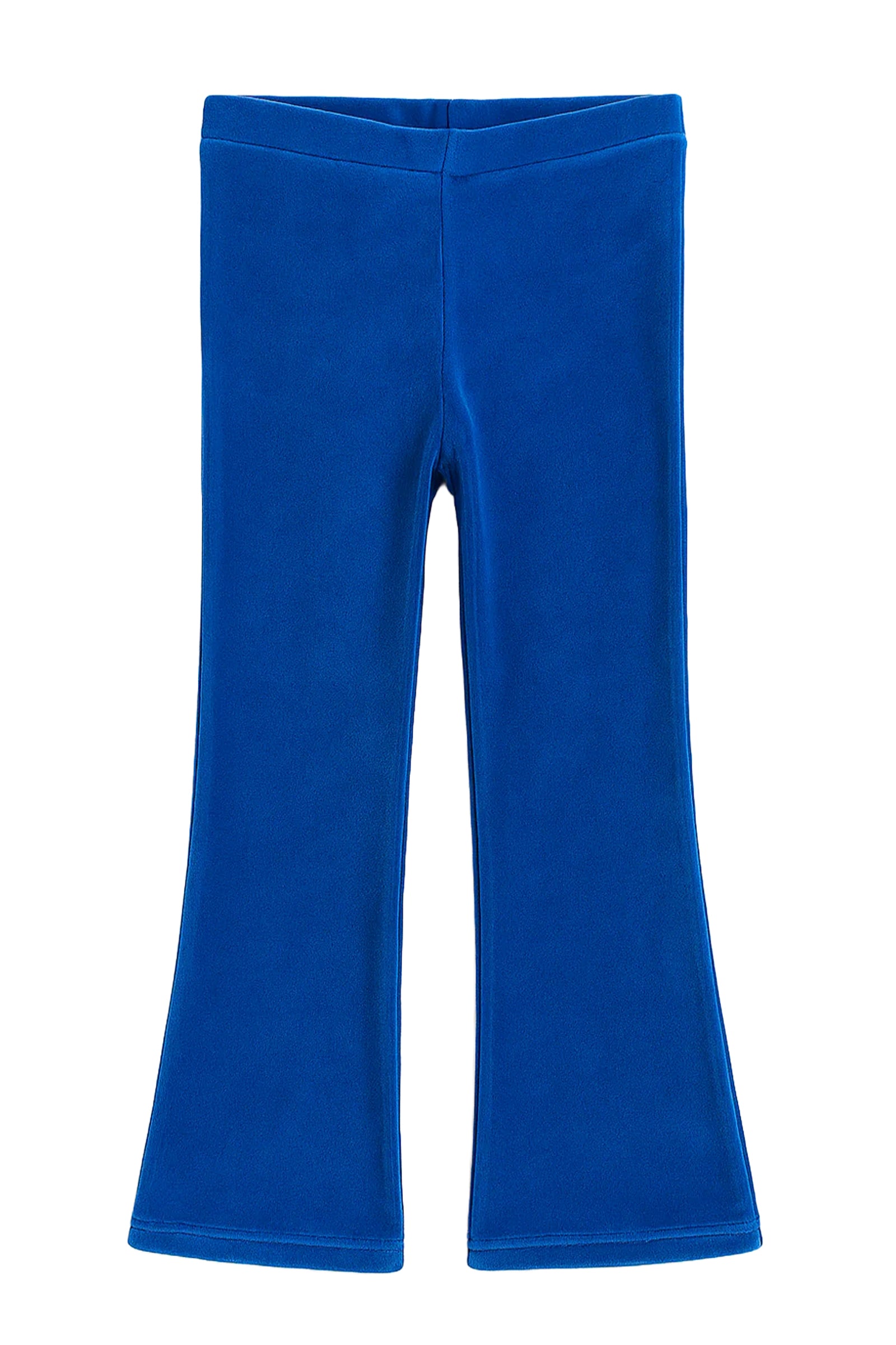 Milky Blue Velour Flares