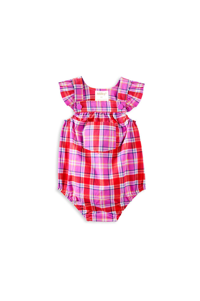 Sunset Plaid Check Playsuit