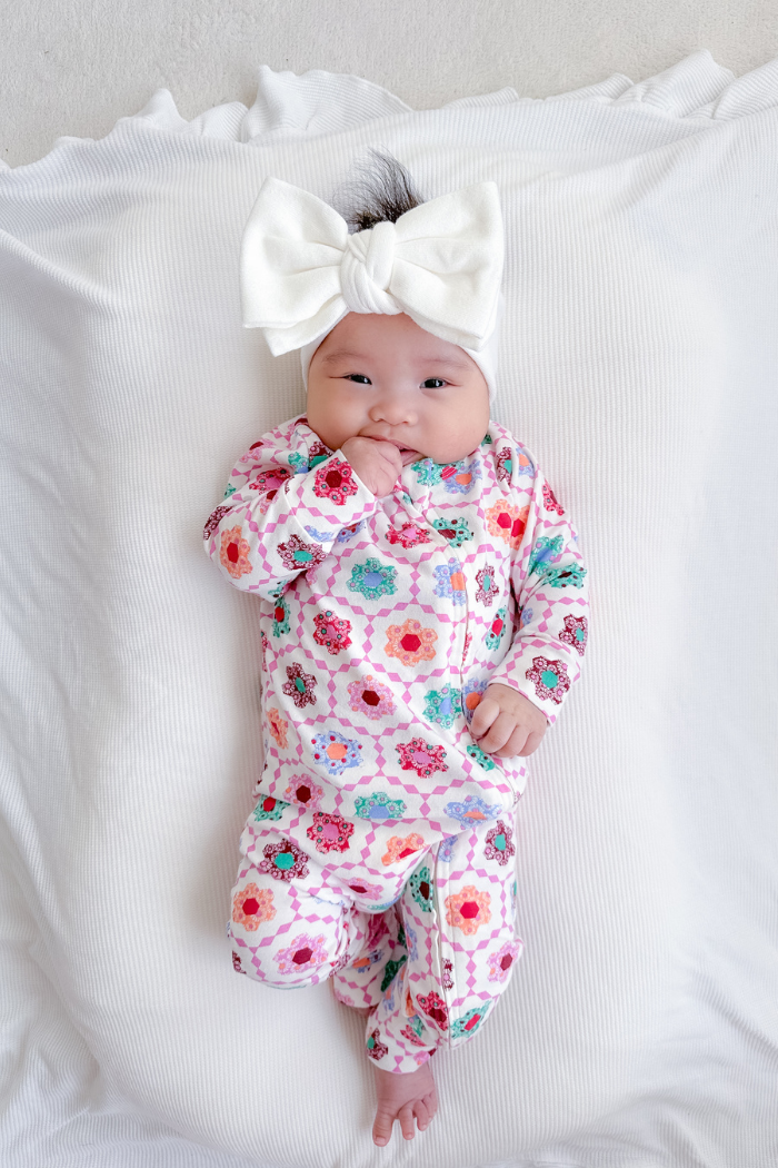 Honeycomb Bloom Zip Romper