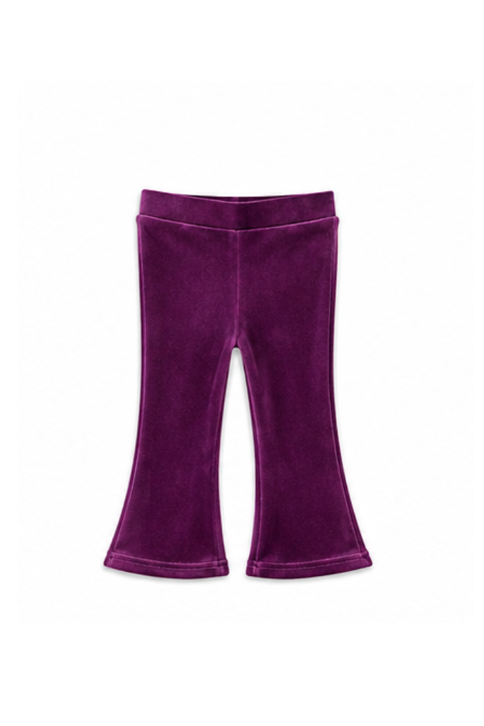 Berry Velour Flares - Baby