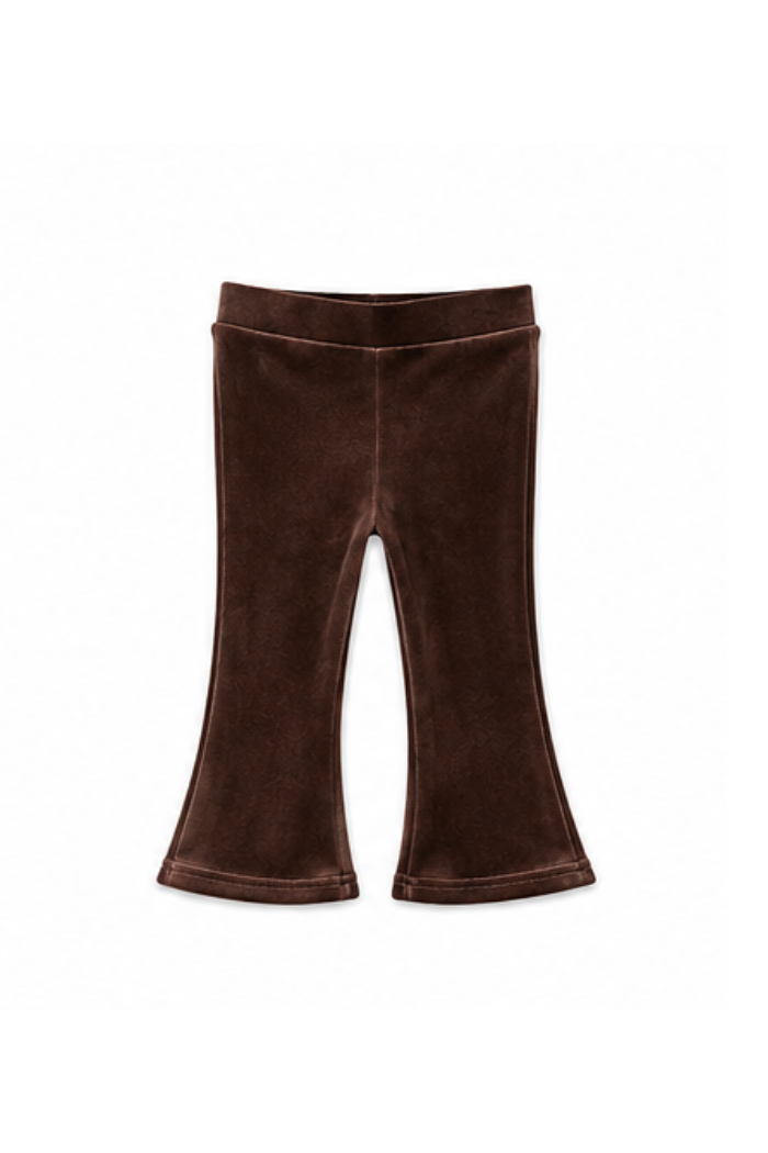 Espresso Velour Flares - Baby