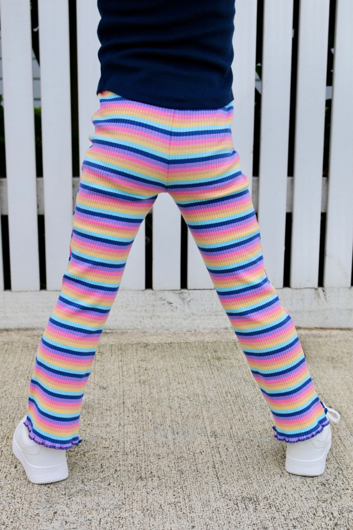 Multi Stripe Flare Legging