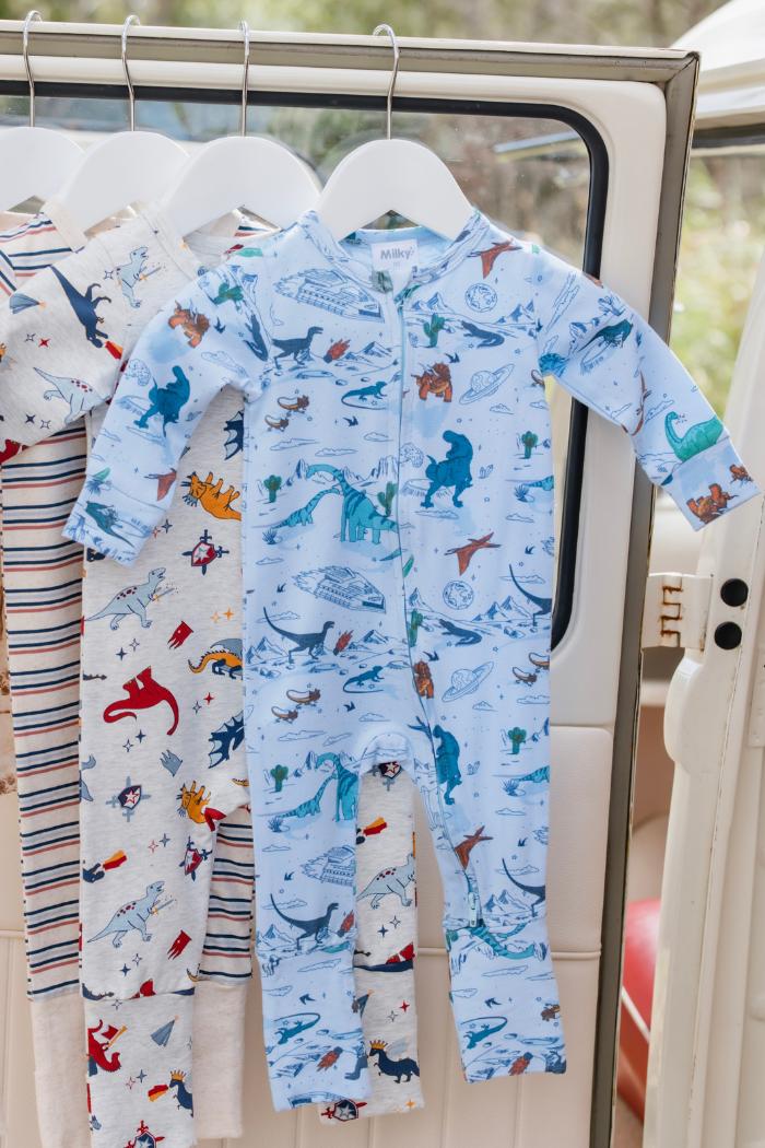 Space Dino Zip Romper