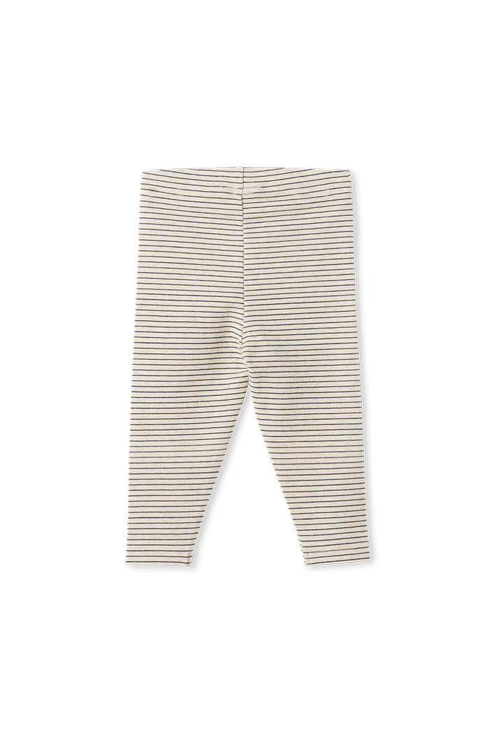 OATMEAL STRIPE RIB BABY PANT