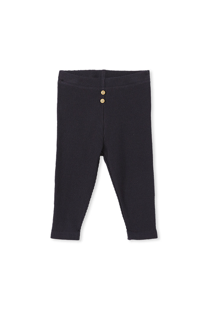 NAVY WAFFLE BABY PANT