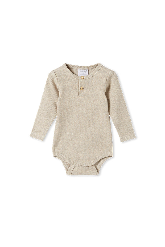 NATURAL MARLE RIB BUBBYSUIT
