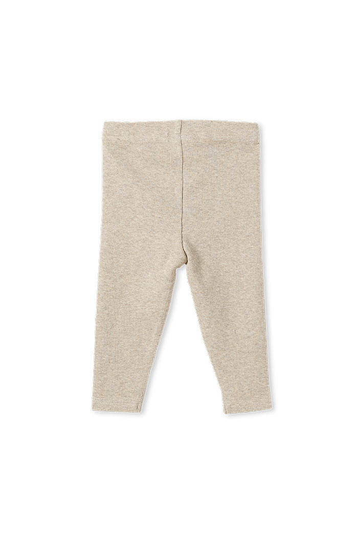 NATURAL MARLE RIB BABY PANT