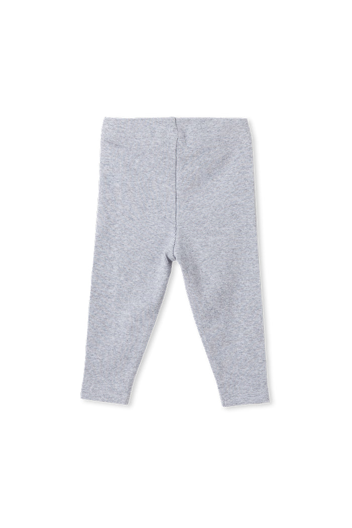 SILVER MARLE RIB BABY PANT