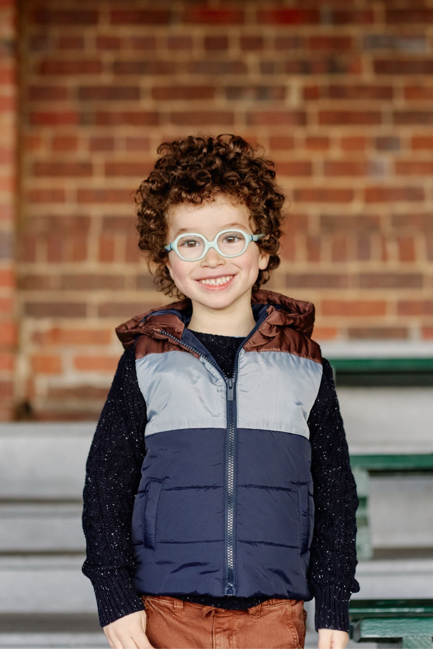 Panel Hooded Puffer Vest