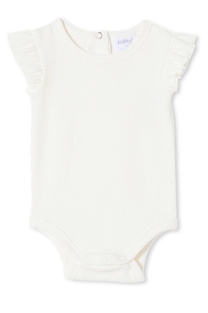 WHITE RIB BUBBYSUIT
