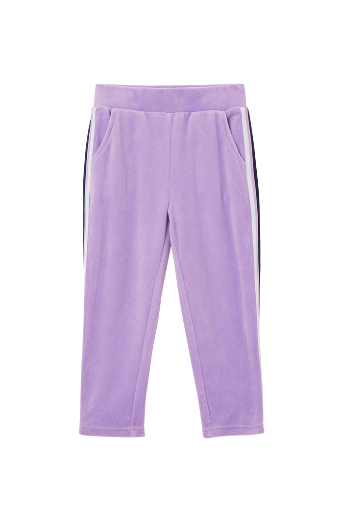 Lilac Velour Detail Track Pant