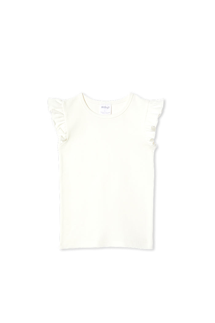 WHITE RIB TEE