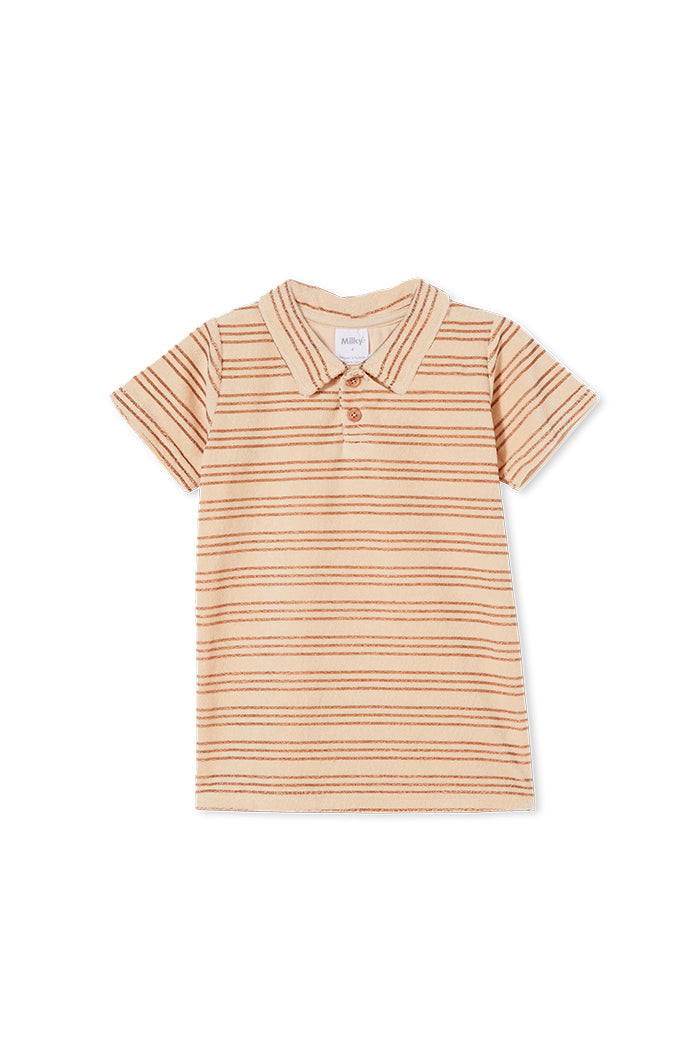 STRIPE TERRY TOWELLING POLO