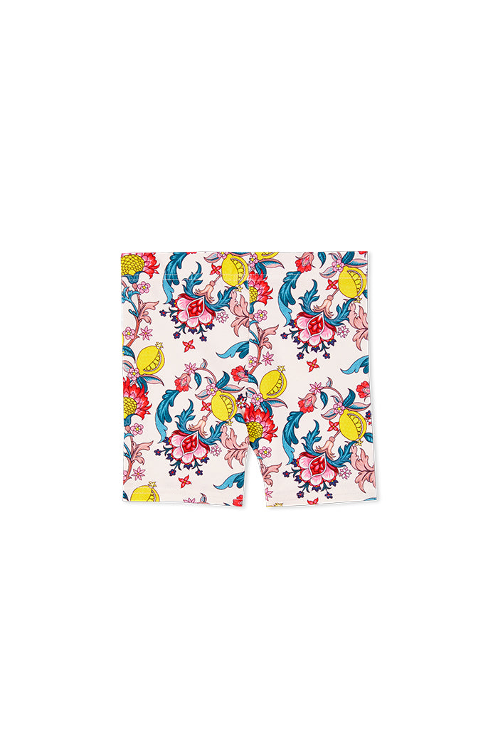 Citrus Floral Bike Short