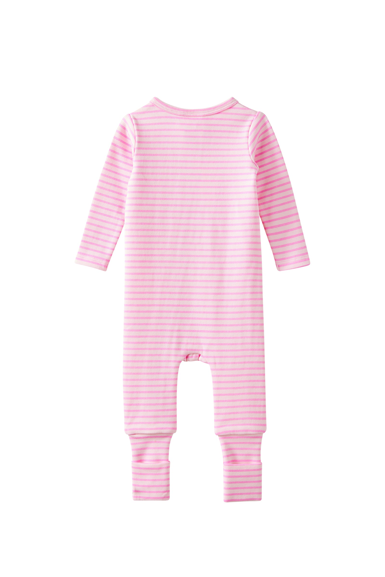 Tickled Pink Stripe Zip Romper