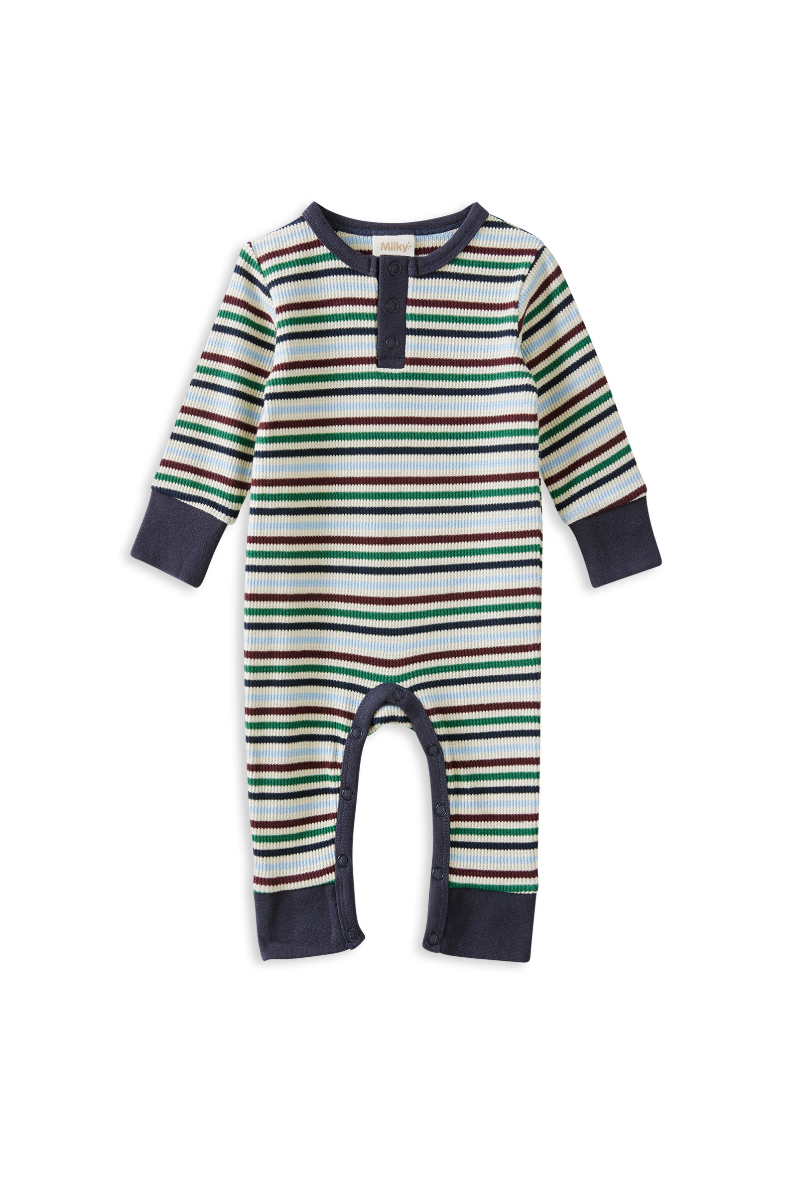 Heritage Waffle Henley Romper