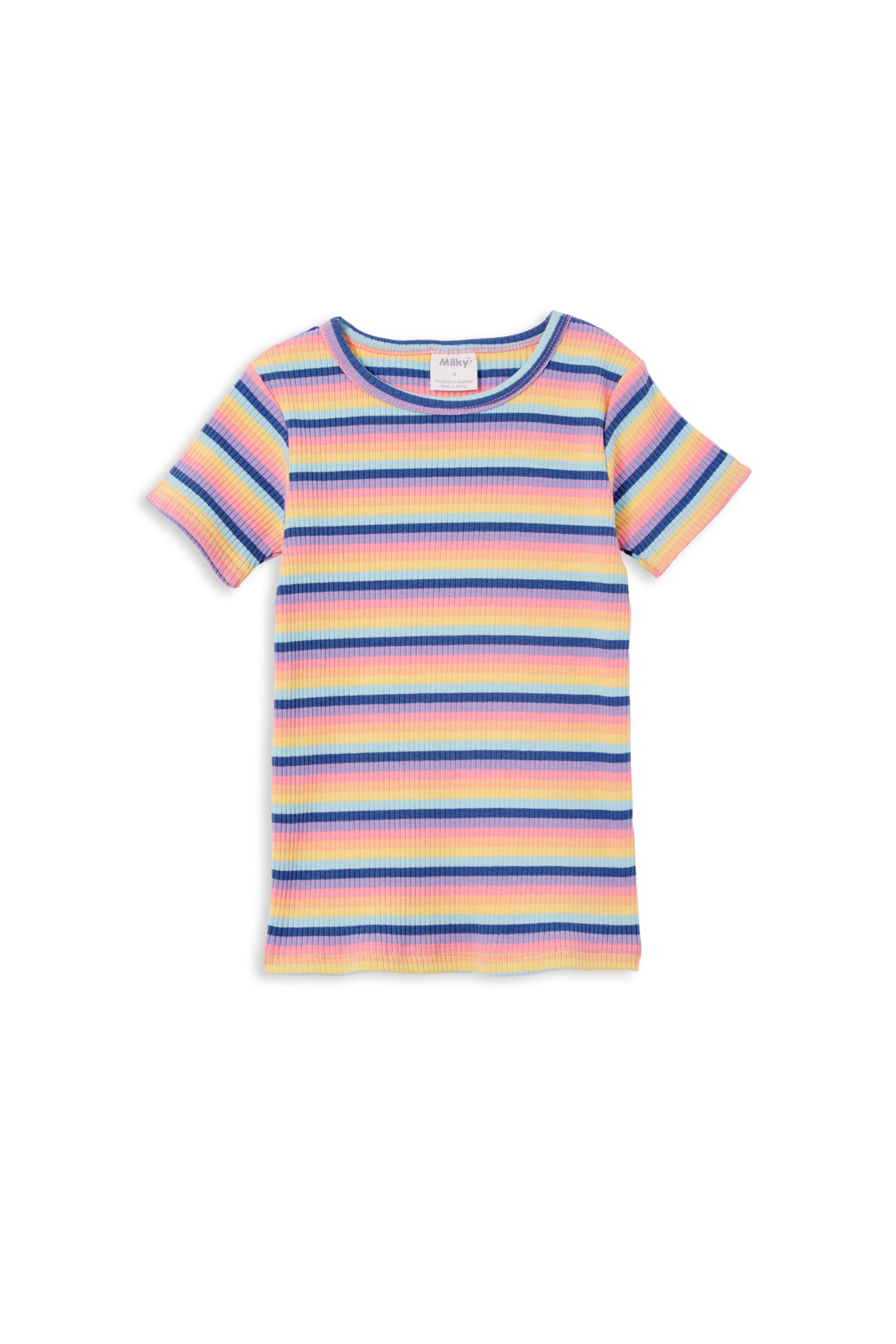 Multi Stripe Rib Tee