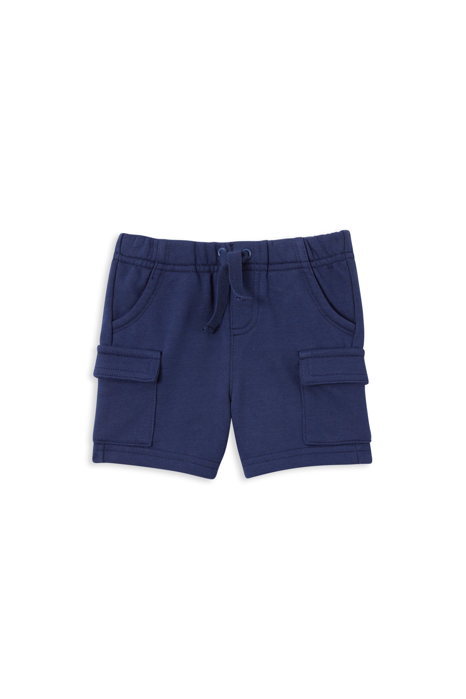 Navy Fleece Cargo Baby Short