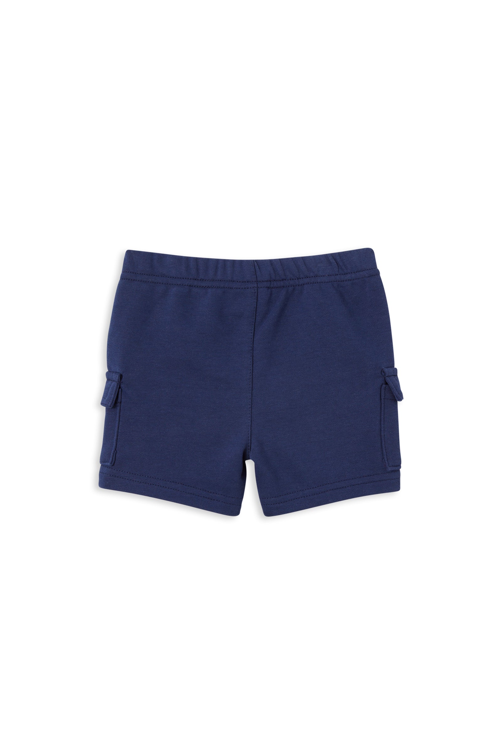 Navy Fleece Cargo Baby Short