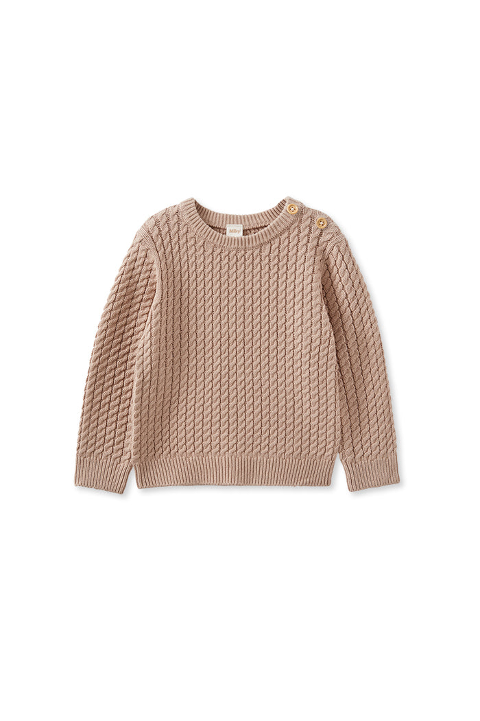 Mocha Cable Knit Jumper