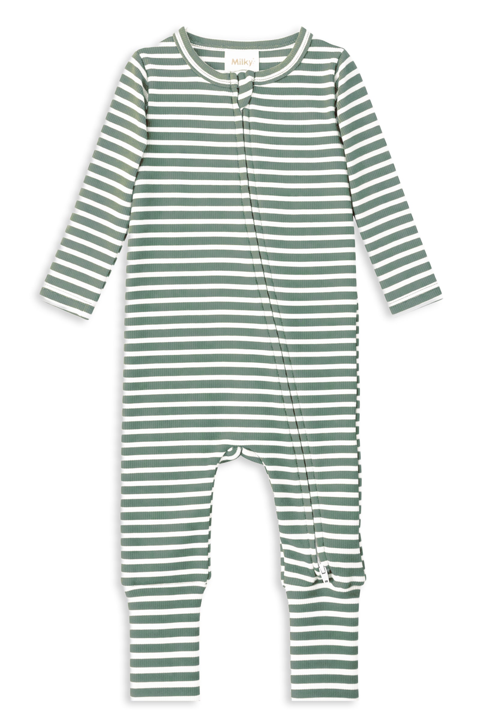 Fern Stripe Zip Romper