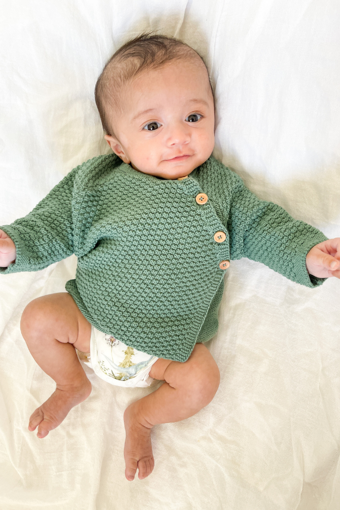 Sage Baby Knit Cardigan