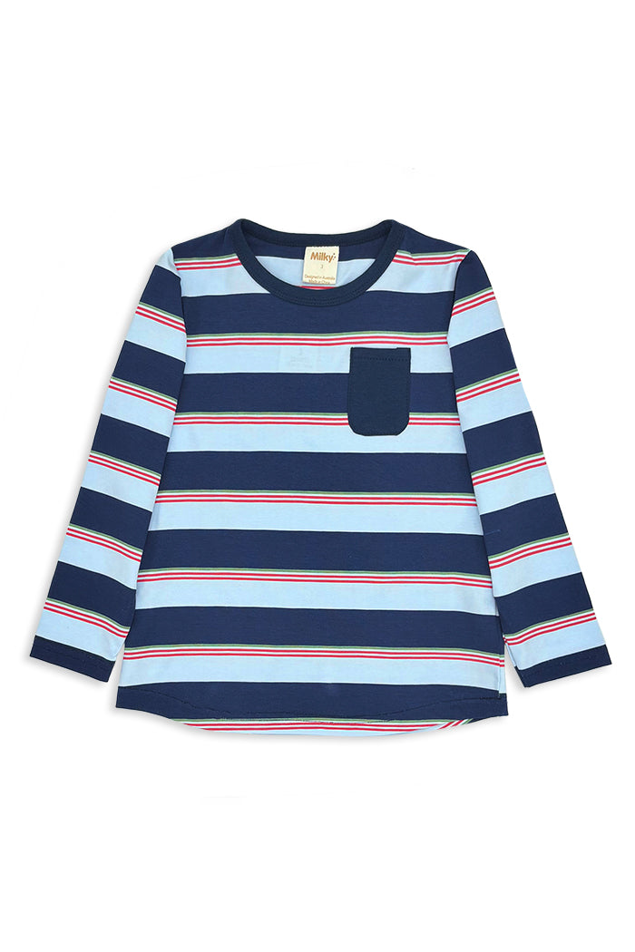 Midnight Stripe Pocket Tee