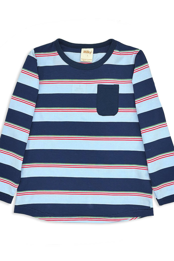 Midnight Stripe Pocket Tee