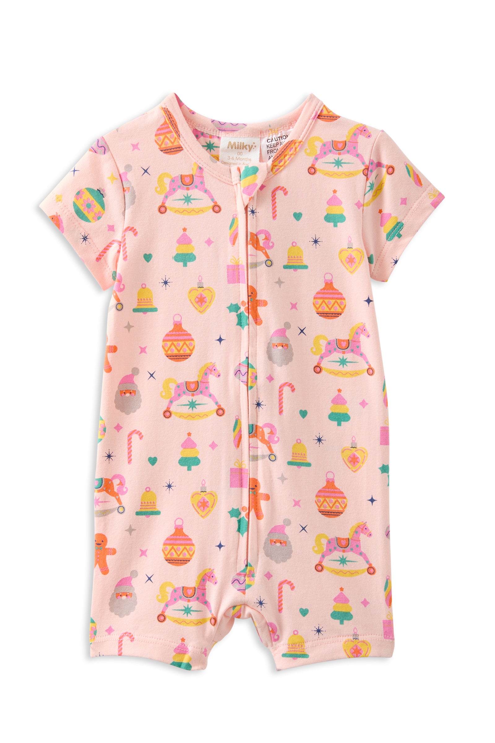 Candy Cane Zip Romper