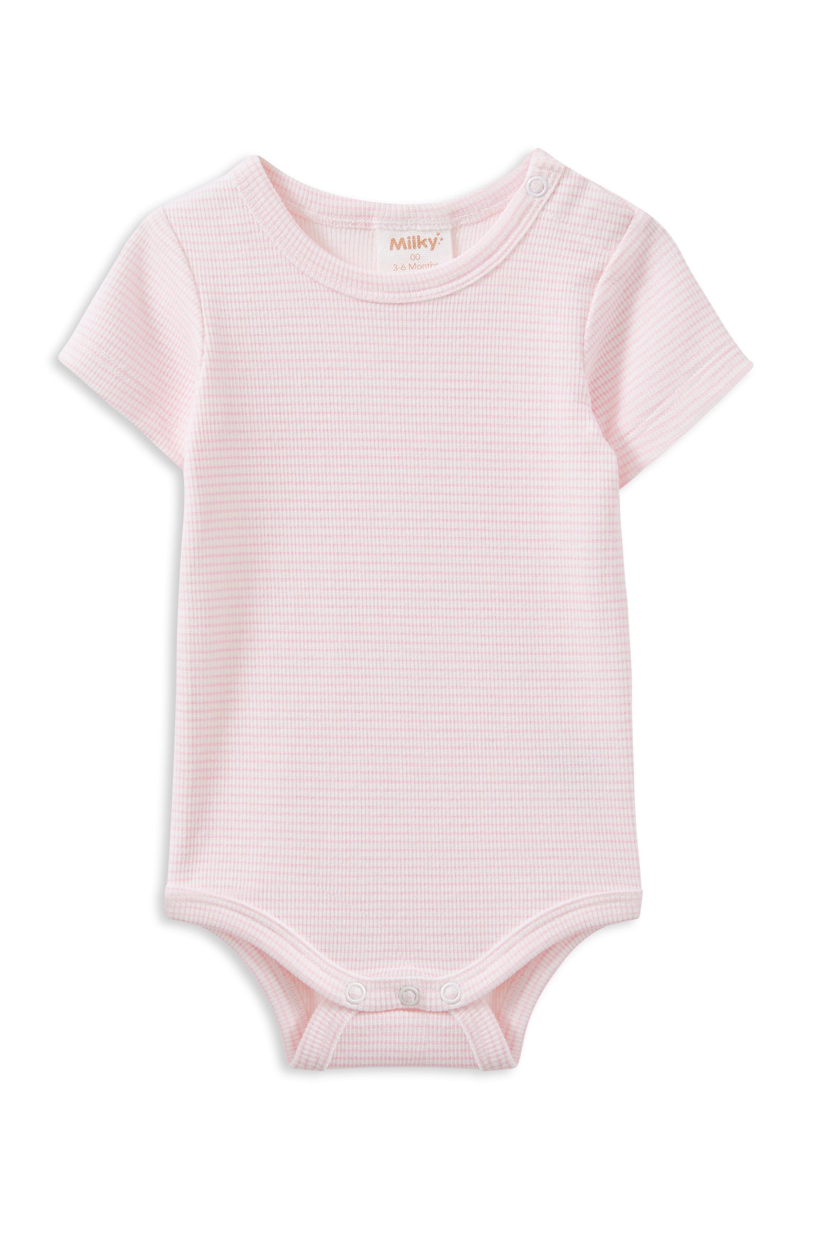 Pink Stripe Rib Bubbysuit