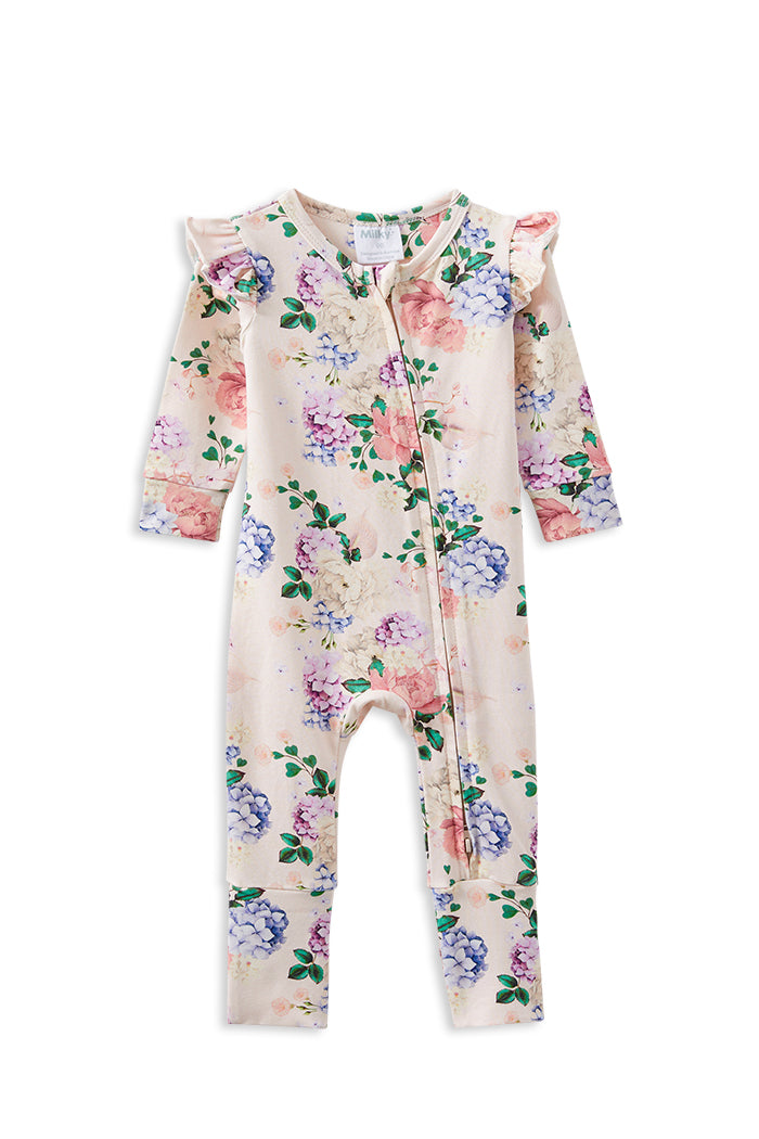 Hydrangea Zip Frill Romper