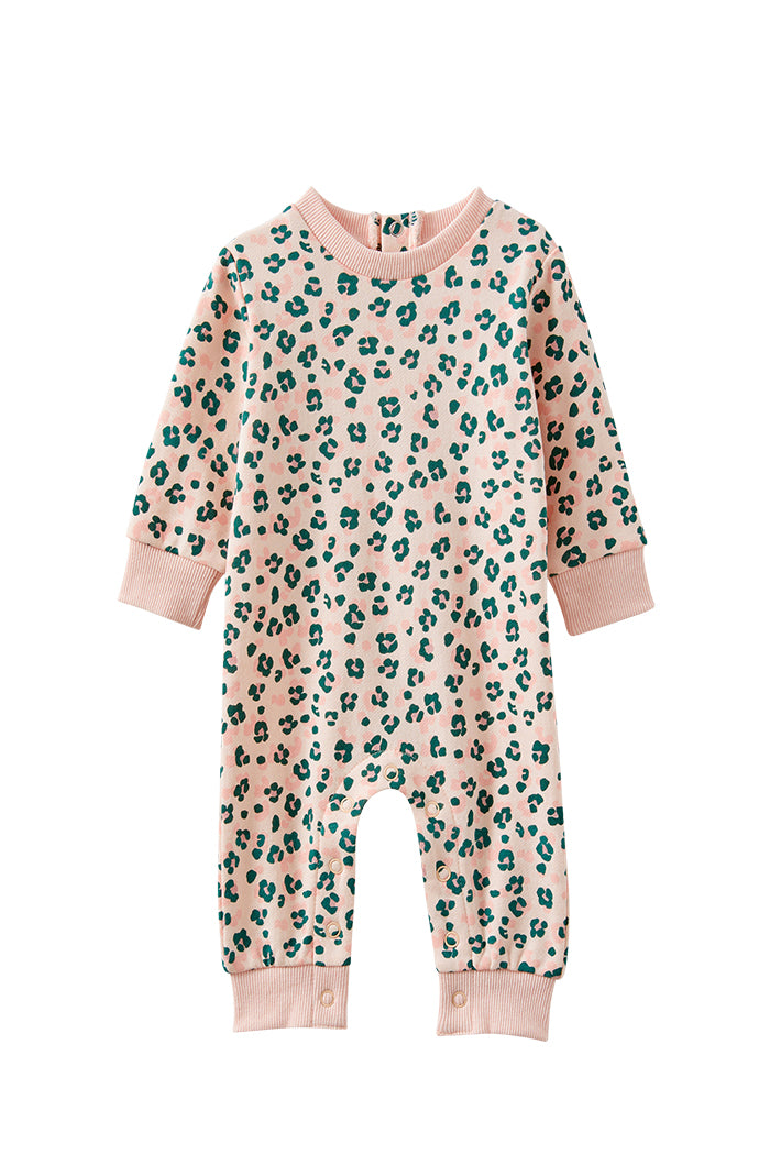 Leopard Fleece Romper