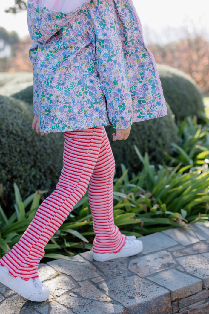 Stripe Waffle Flared Legging