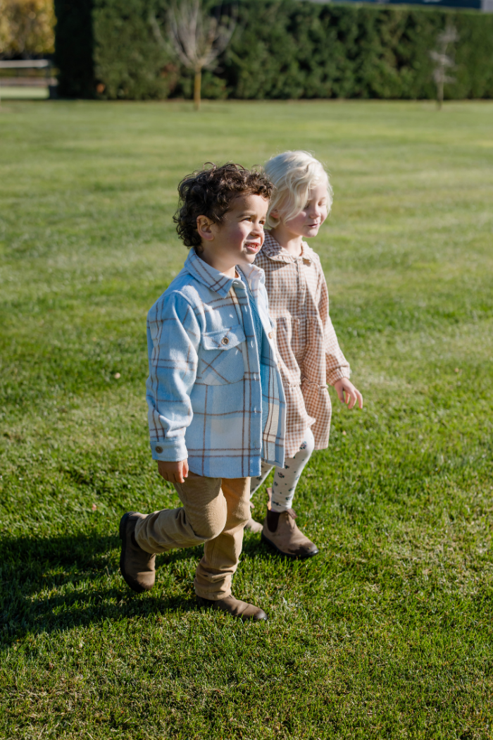 Sky Blue Check Overshirt