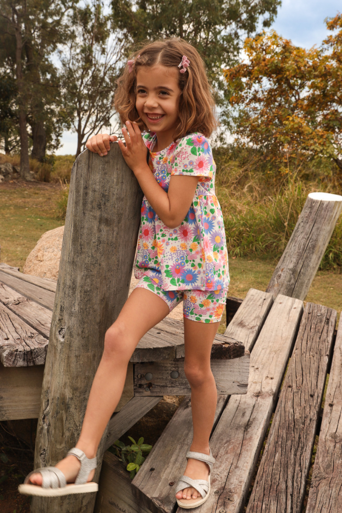 Sunshine Floral Bike Short