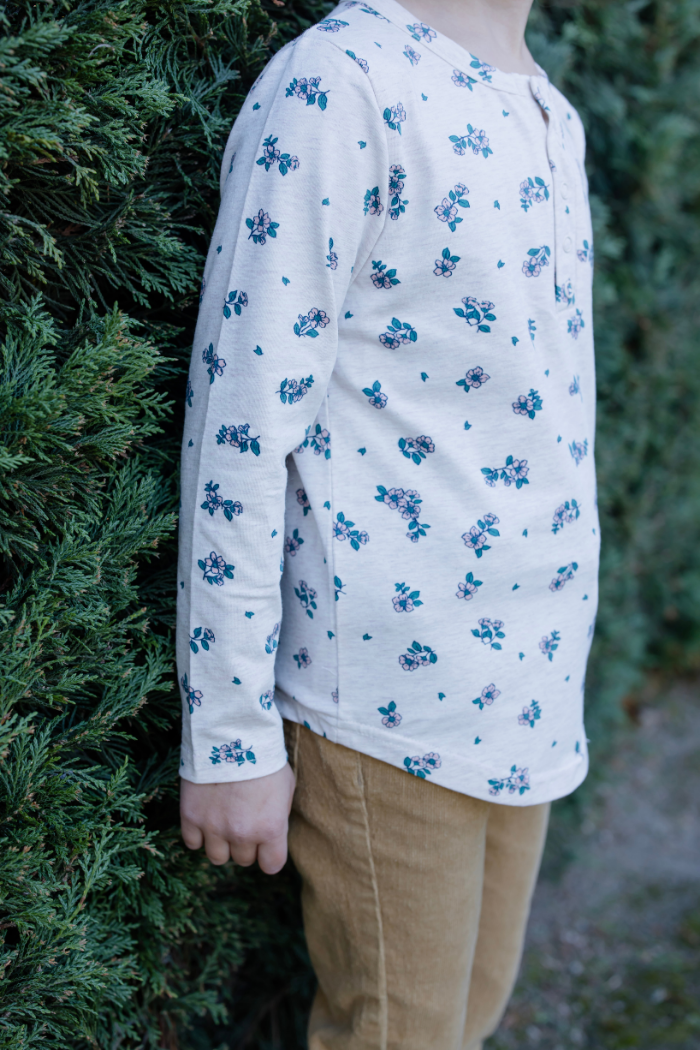 Sweet Floral Henley