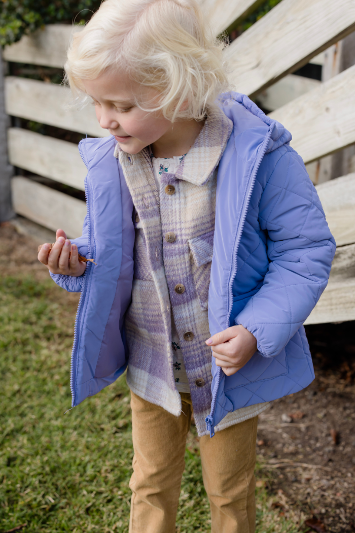 Lilac Check Overshirt