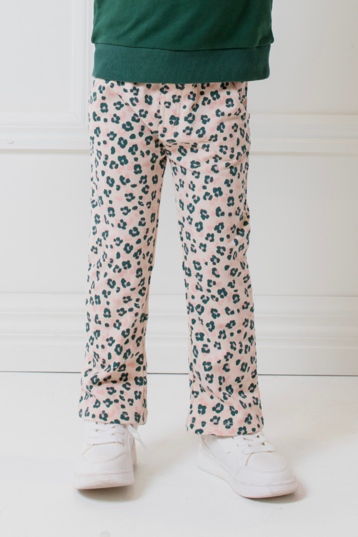 Leopard Fleece Track Pant