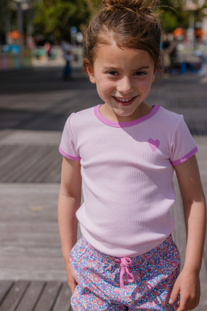 Pink Rib Tee