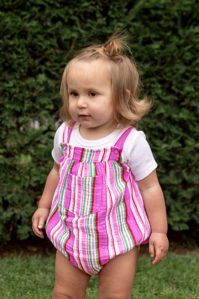 Crinkle Stripe Playsuit