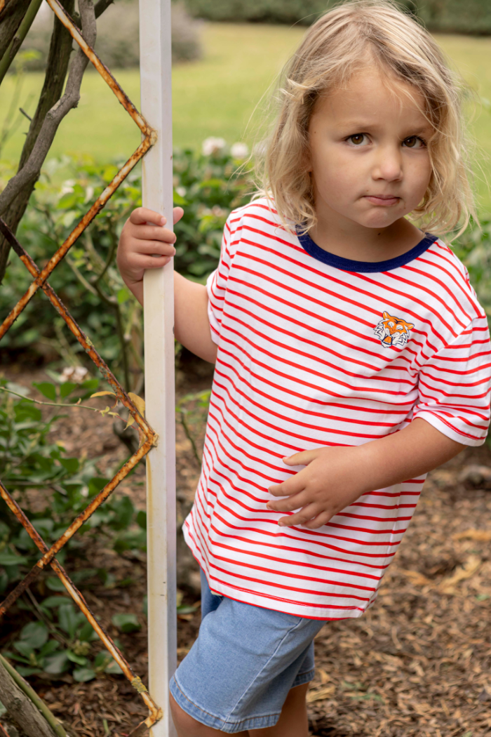 Red Stripe Tiger Tee