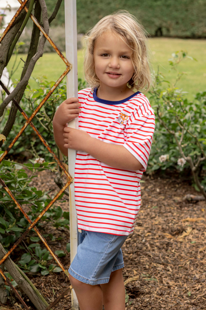 Red Stripe Tiger Tee