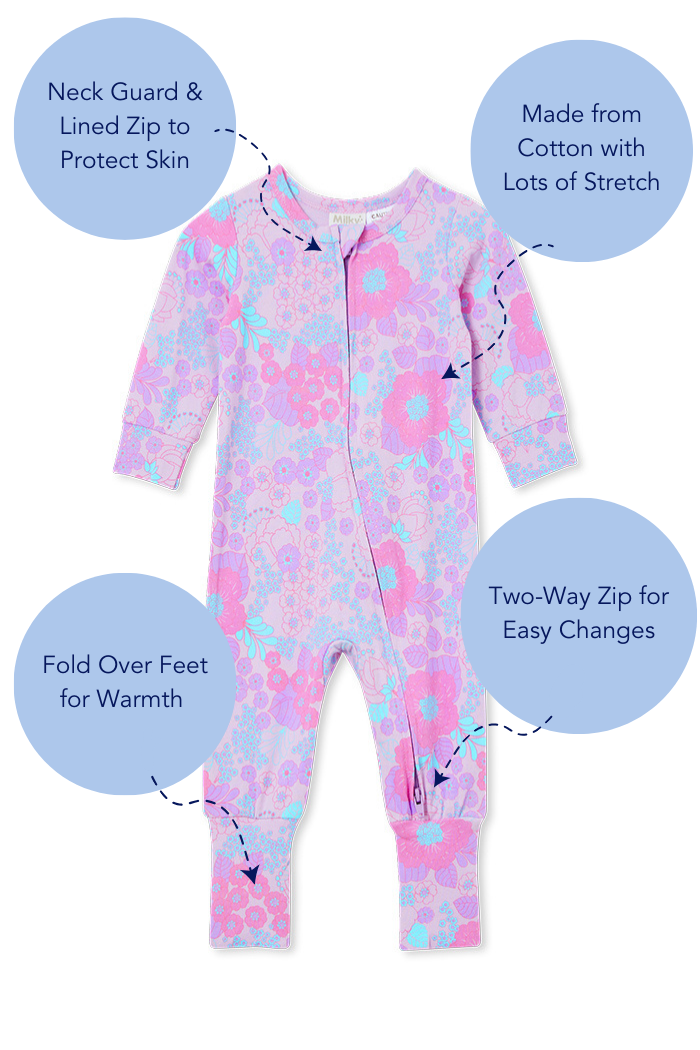 Flowerfield Zip Romper