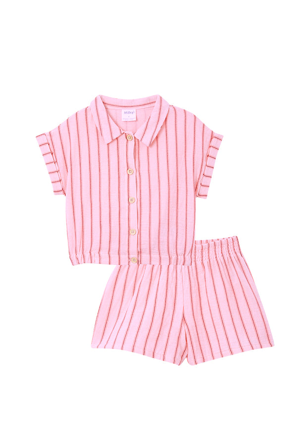 Ruby Stripe Cotton Play Set