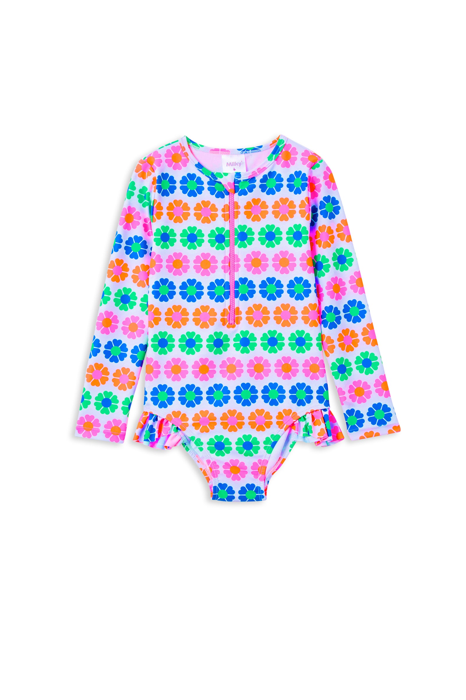 Neon Fun Long Sleeve Swimsuit