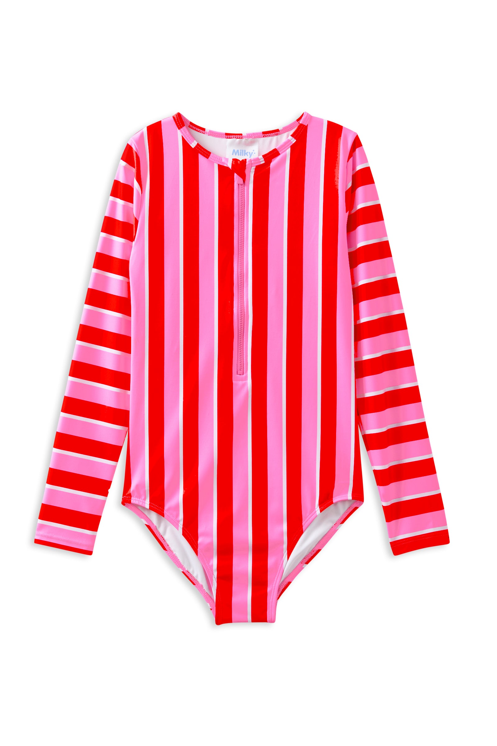 Candy Stripe Long Sleeve Swimsuit