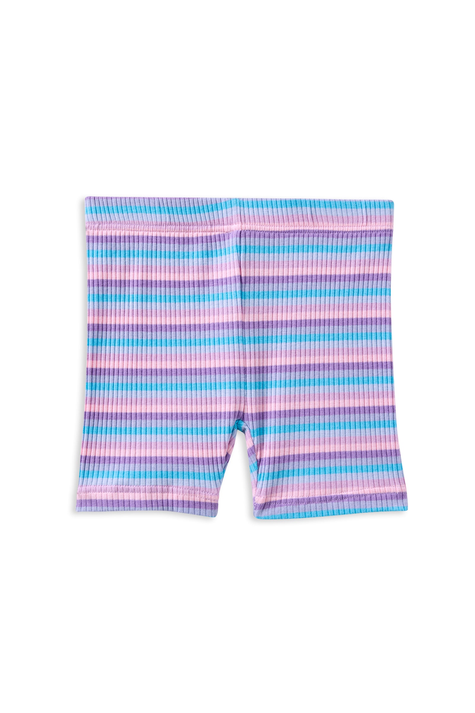 Lilac Stripe Rib Bike Short