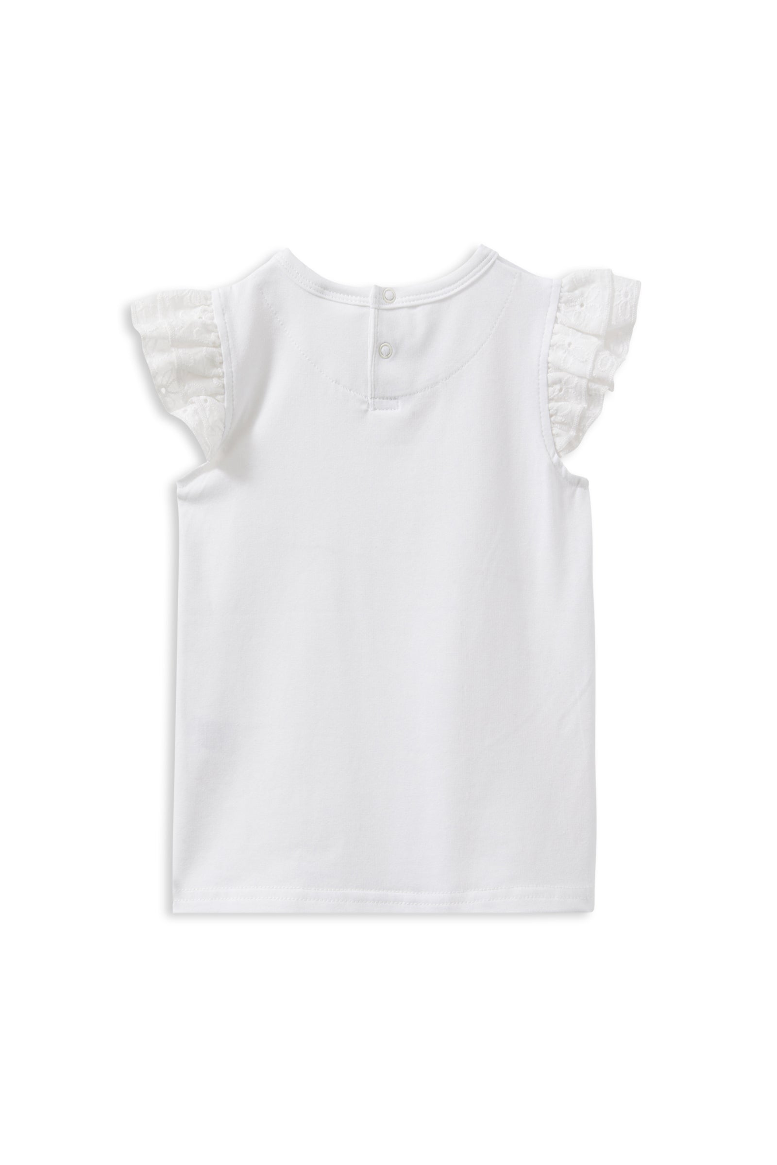 White Broderie Frill Tee